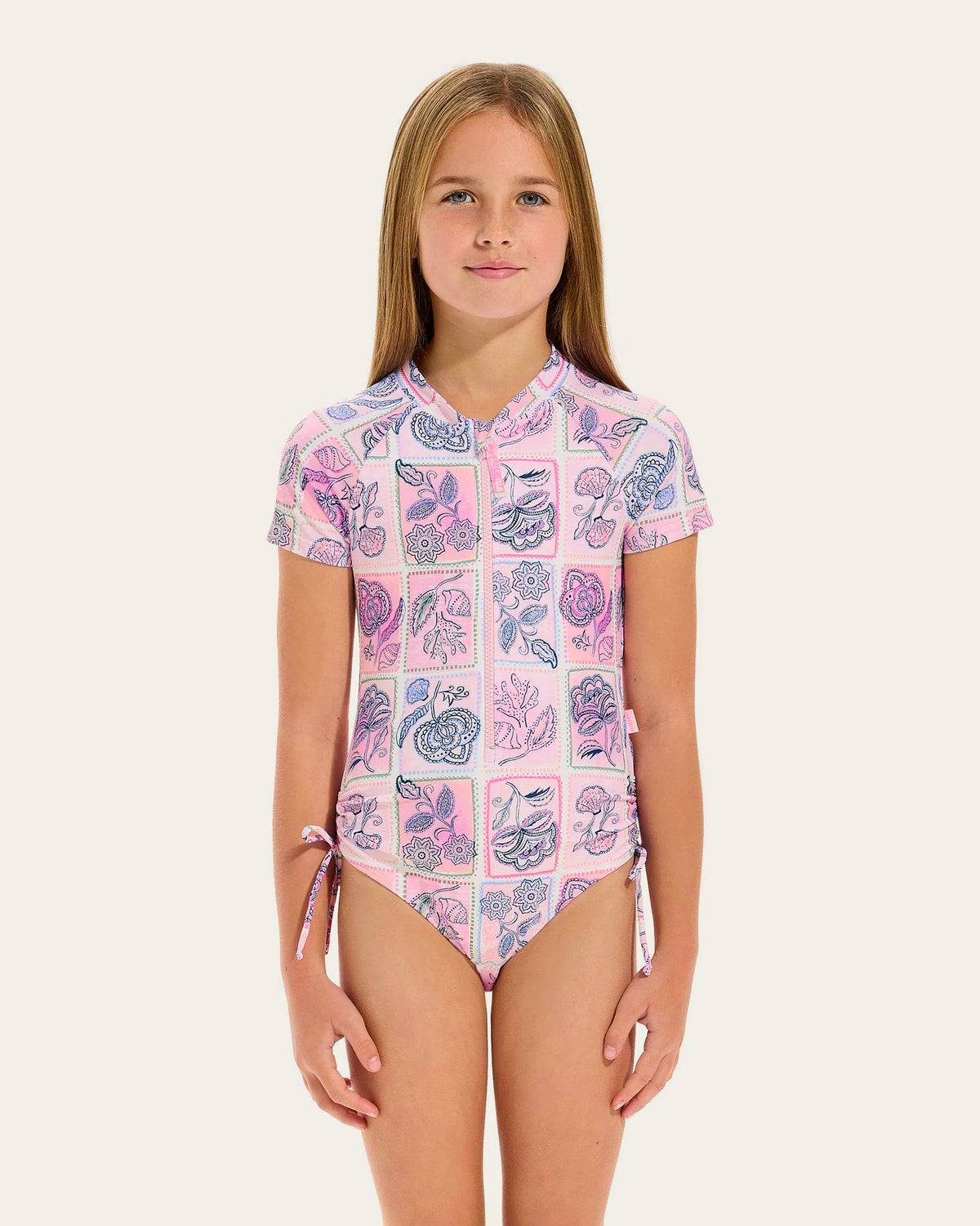 Seafolly Girls Swimwear 8Y Bloom Floral Paddlesuit