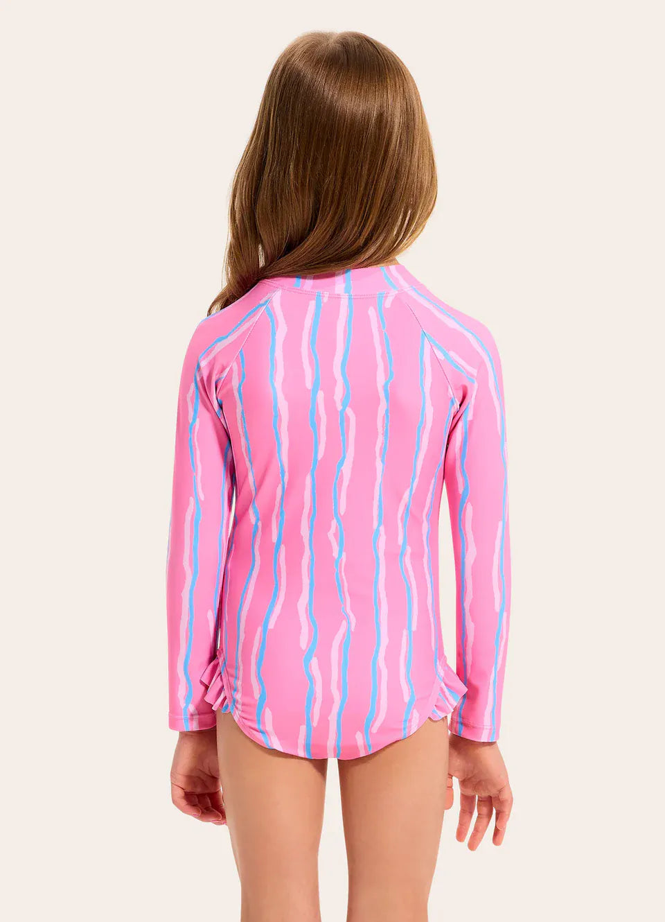 Seafolly Girls Swimwear Aruba Pink Paddlesuit