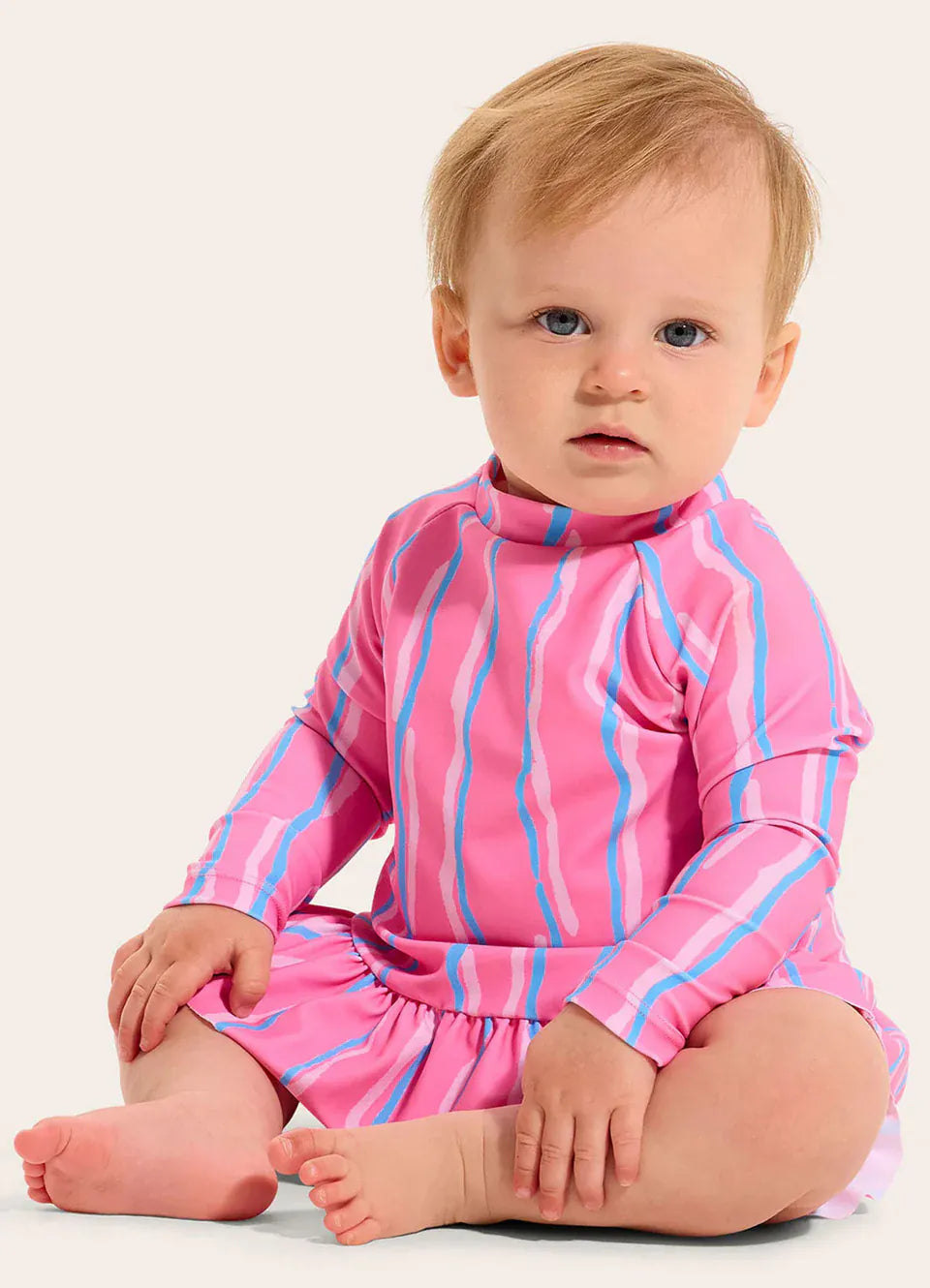 Seafolly Girls Swimwear Aruba Pink Rashie Set