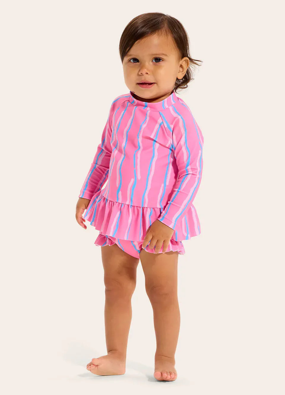 Seafolly Girls Swimwear Aruba Pink Rashie Set