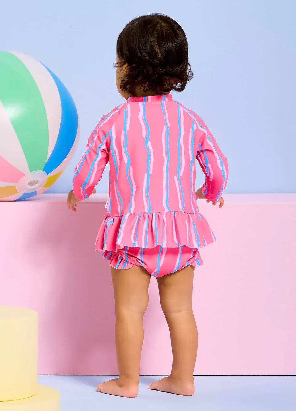 Seafolly Girls Swimwear Aruba Pink Rashie Set