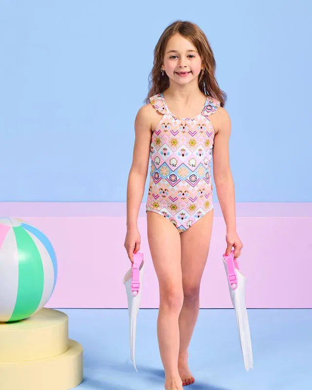 Seafolly Girls Swimwear Geo Blossom One Piece