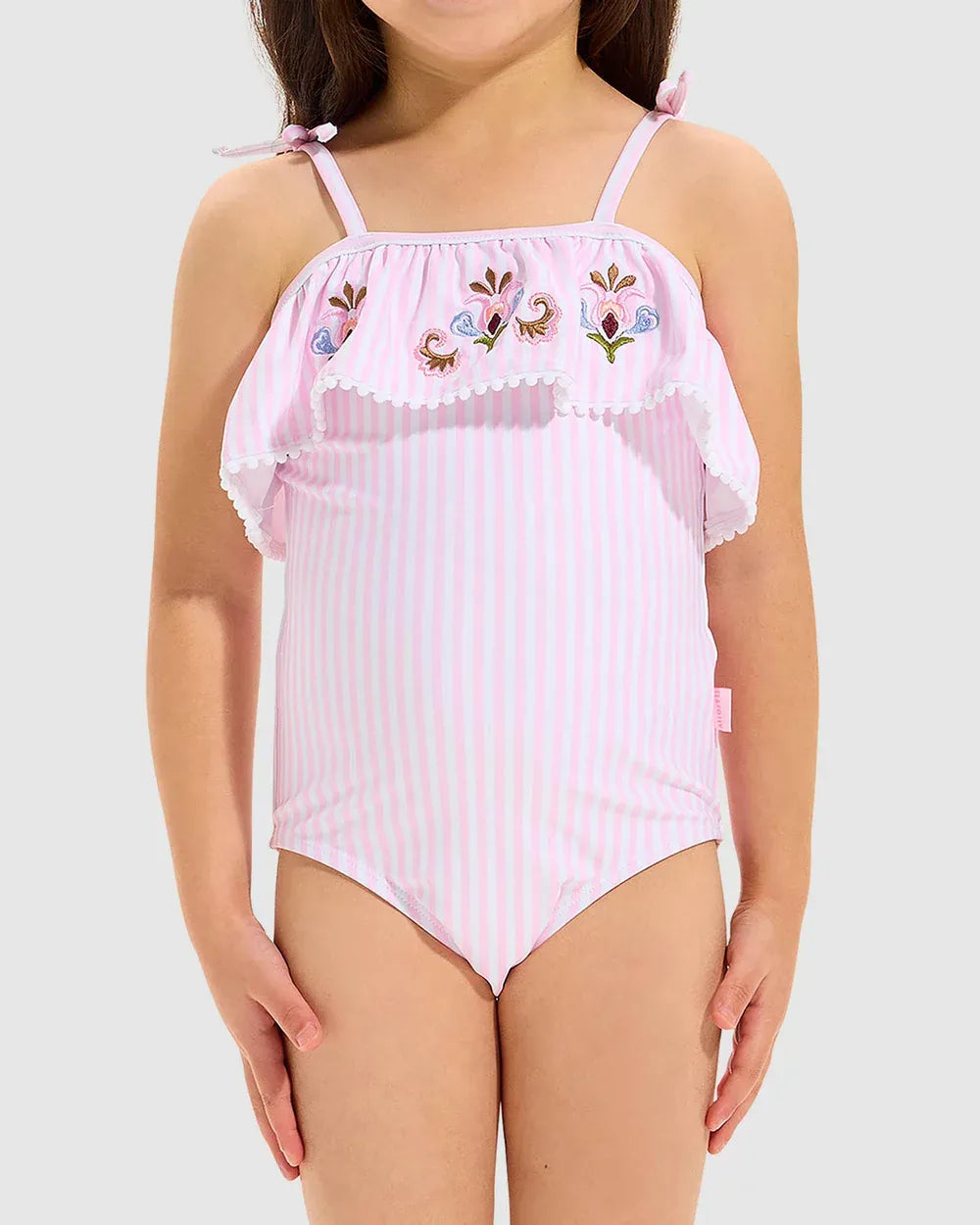 Seafolly Girls Swimwear Stripe Frill One Piece