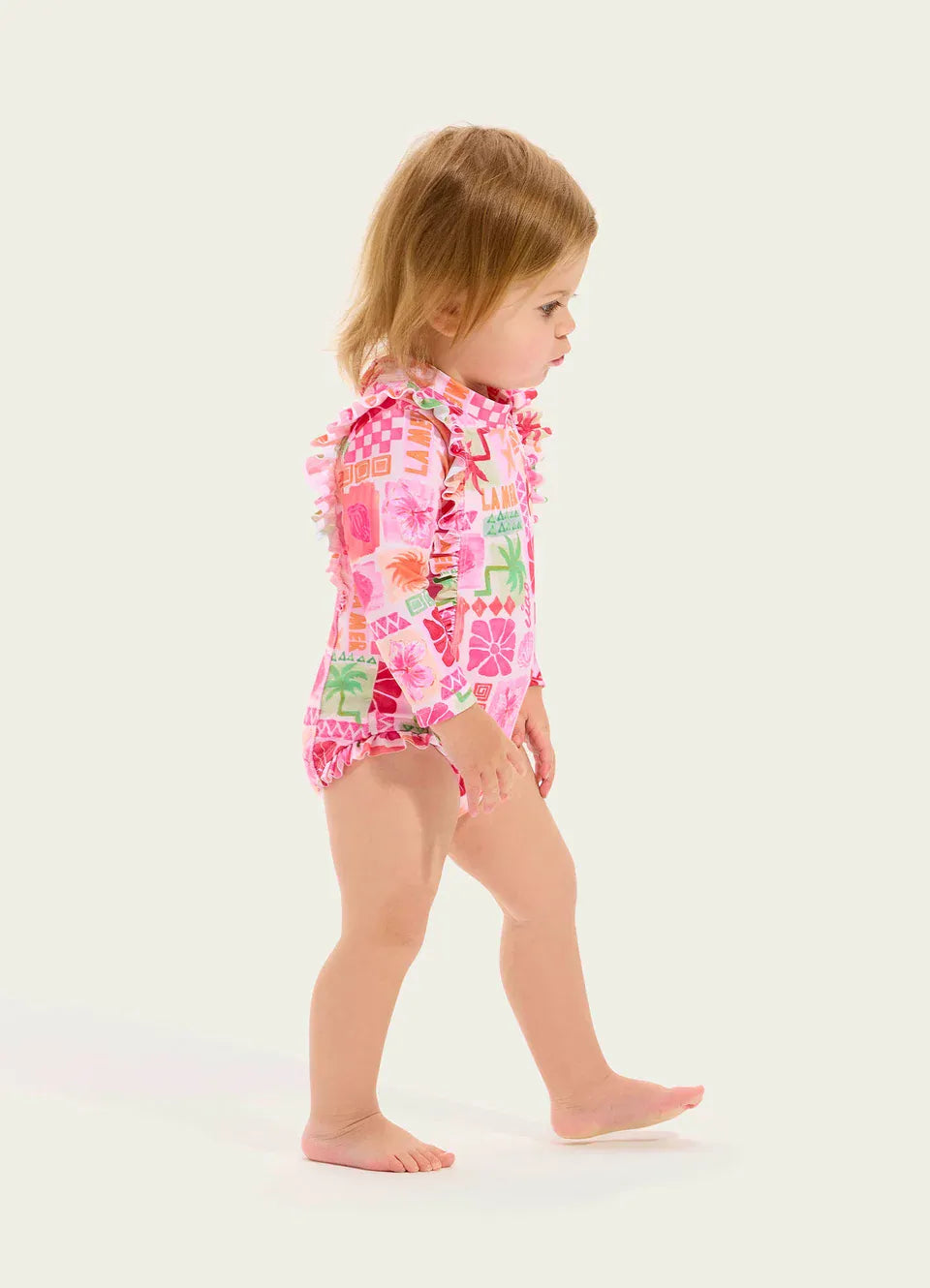 Seafolly Girls Swimwear Summer Paradise Frill Sunsuit
