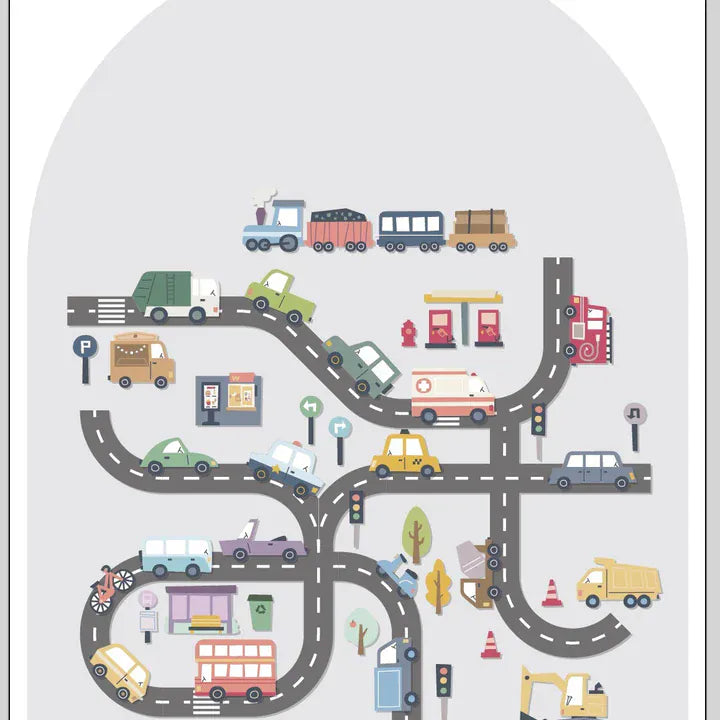 SmartyPals Toys Busy Road Magnet Set