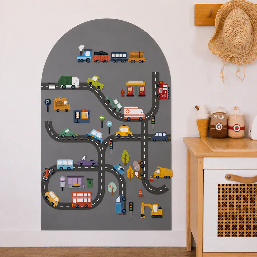SmartyPals Toys Busy Road Magnet Set
