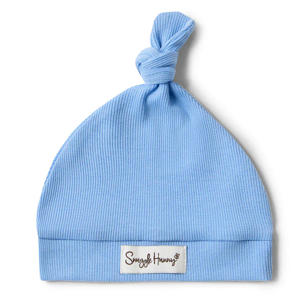 Snuggle Hunny Kids Accessories Hats Bluebell Ribbed Organic Knotted Beanie