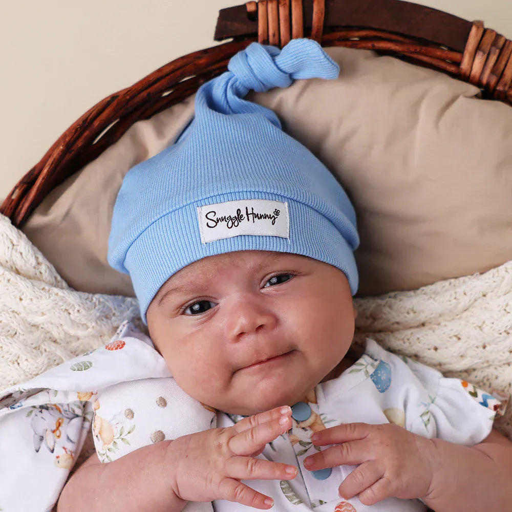 Snuggle Hunny Kids Accessories Hats Bluebell Ribbed Organic Knotted Beanie