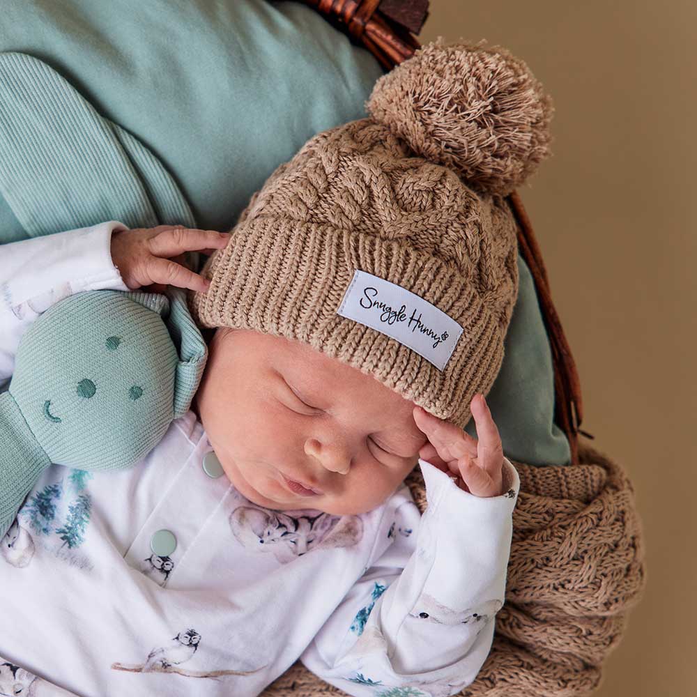 Snuggle Hunny Kids Accessories Hats Hazelnut Organic Knit Beanie