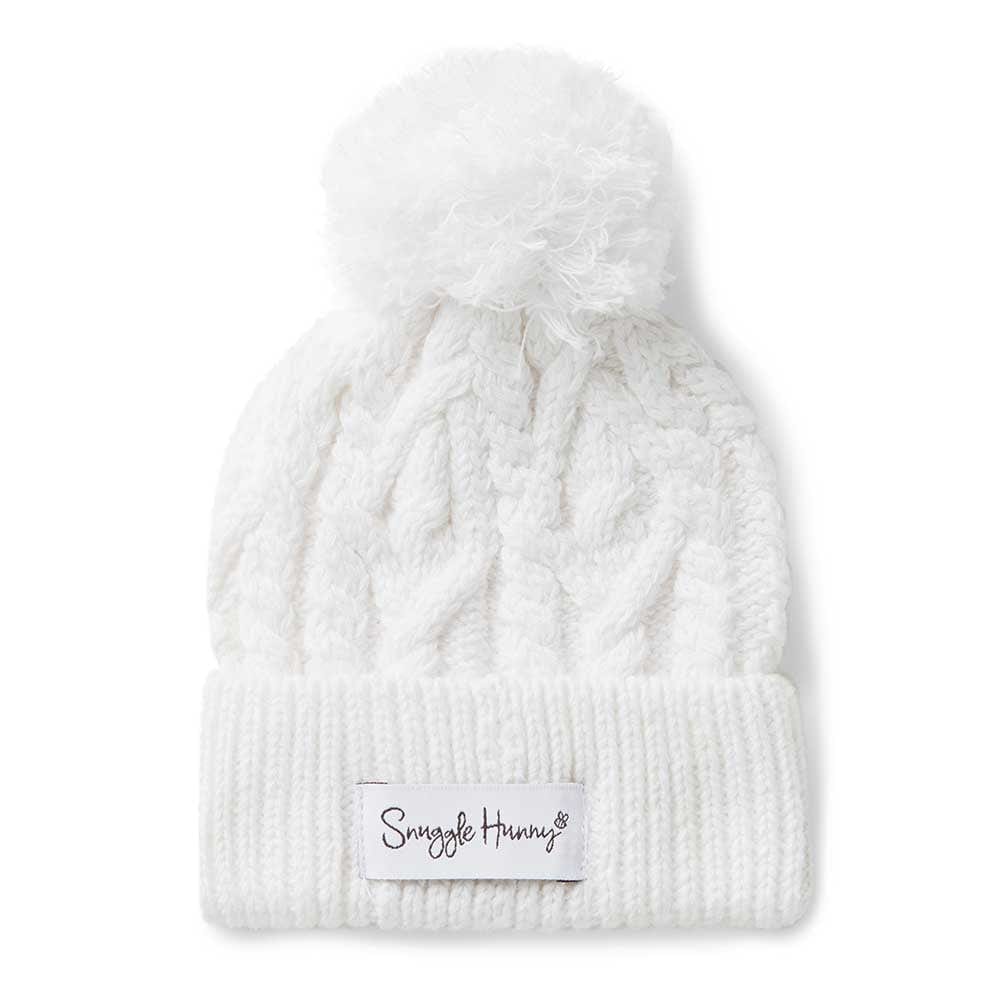 Snuggle Hunny Kids Accessories Hats White Organic Knit Beanie