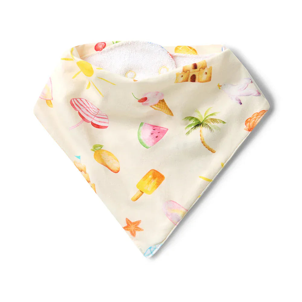 Snuggle Hunny Kids Accessory Bib Beach Fun Organic Dribble Bib