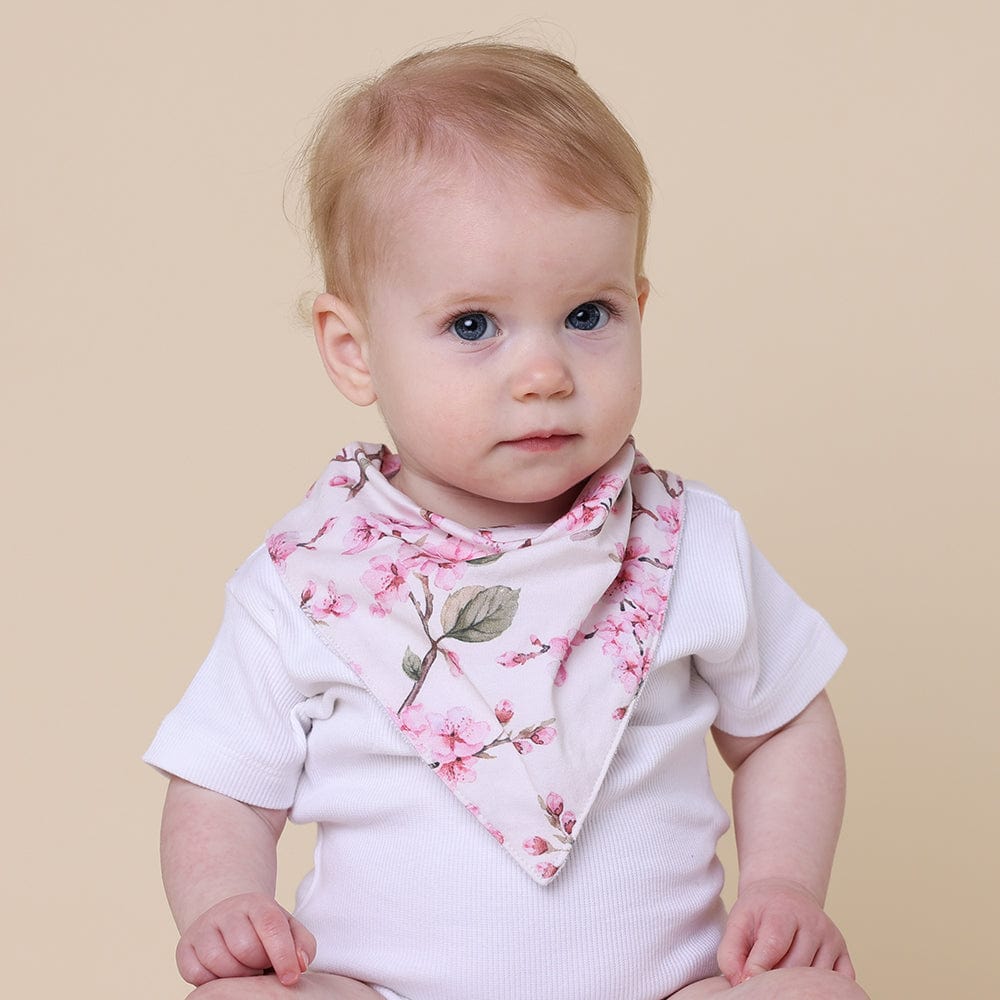 Snuggle Hunny Kids Accessory Bib Cherry Blossom Organic Dribble Bib