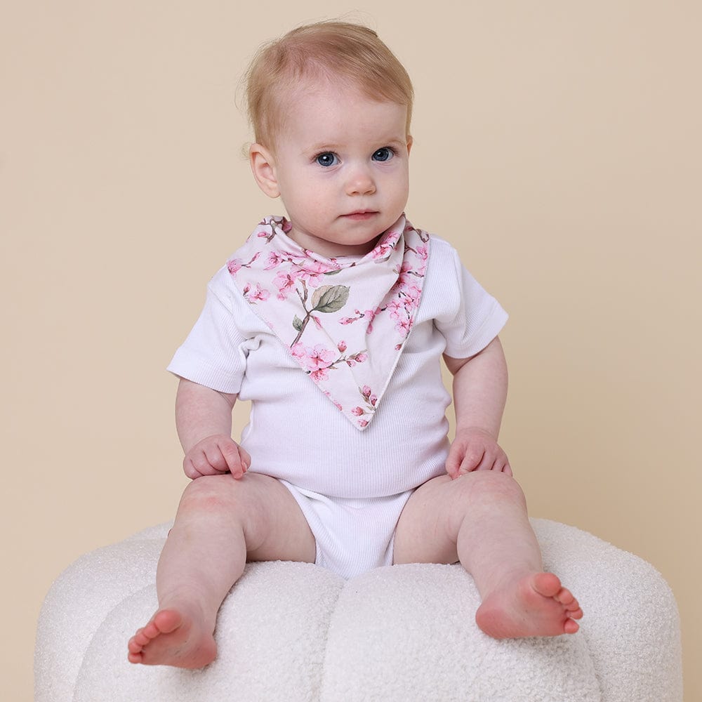 Snuggle Hunny Kids Accessory Bib Cherry Blossom Organic Dribble Bib