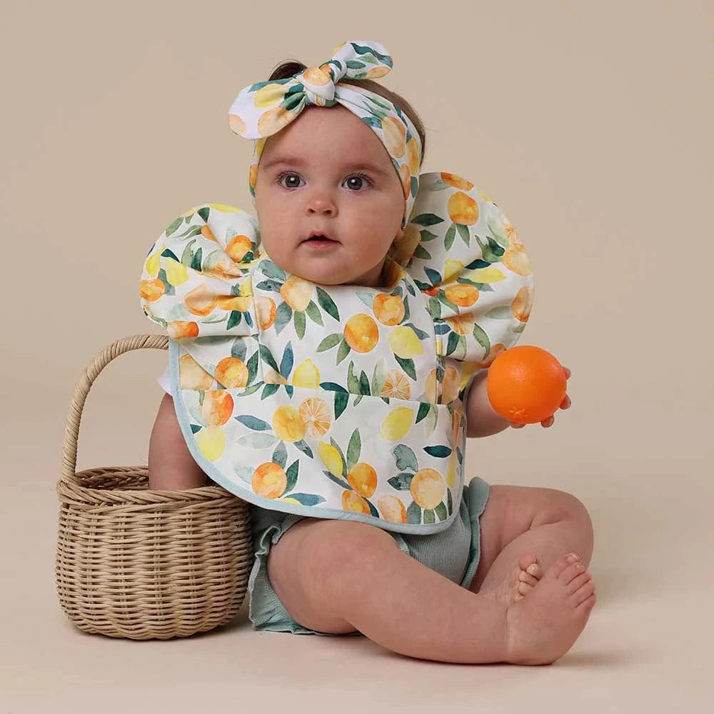 Snuggle Hunny Kids Accessory Bib Citrus Squeeze Frill Snuggle Bib