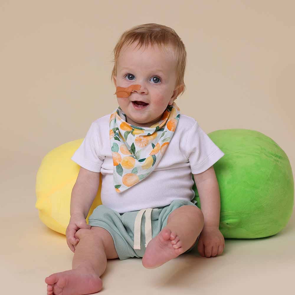 Snuggle Hunny Kids Accessory Bib Citrus Squeeze Organic Dribble Bib