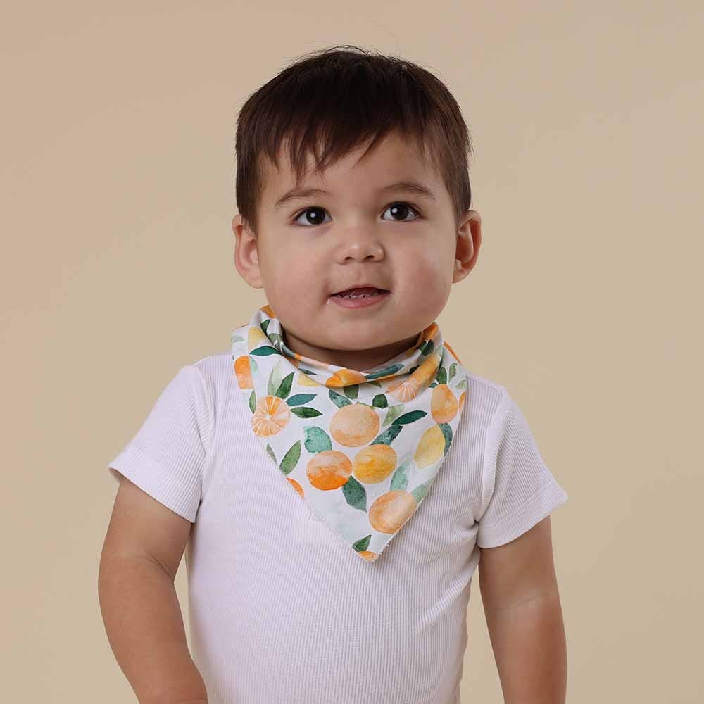 Snuggle Hunny Kids Accessory Bib Citrus Squeeze Organic Dribble Bib