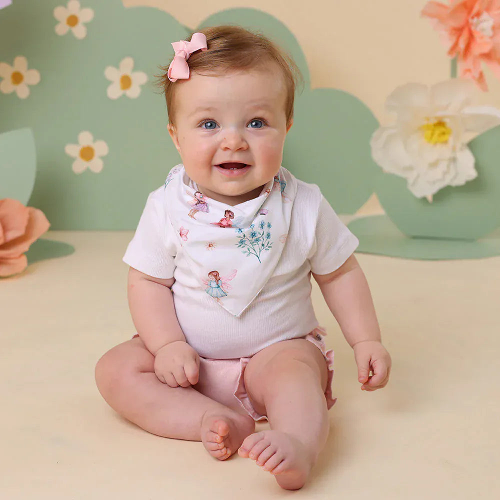 Snuggle Hunny Kids Accessory Bib Fairy Garden Organic Dribble Bib