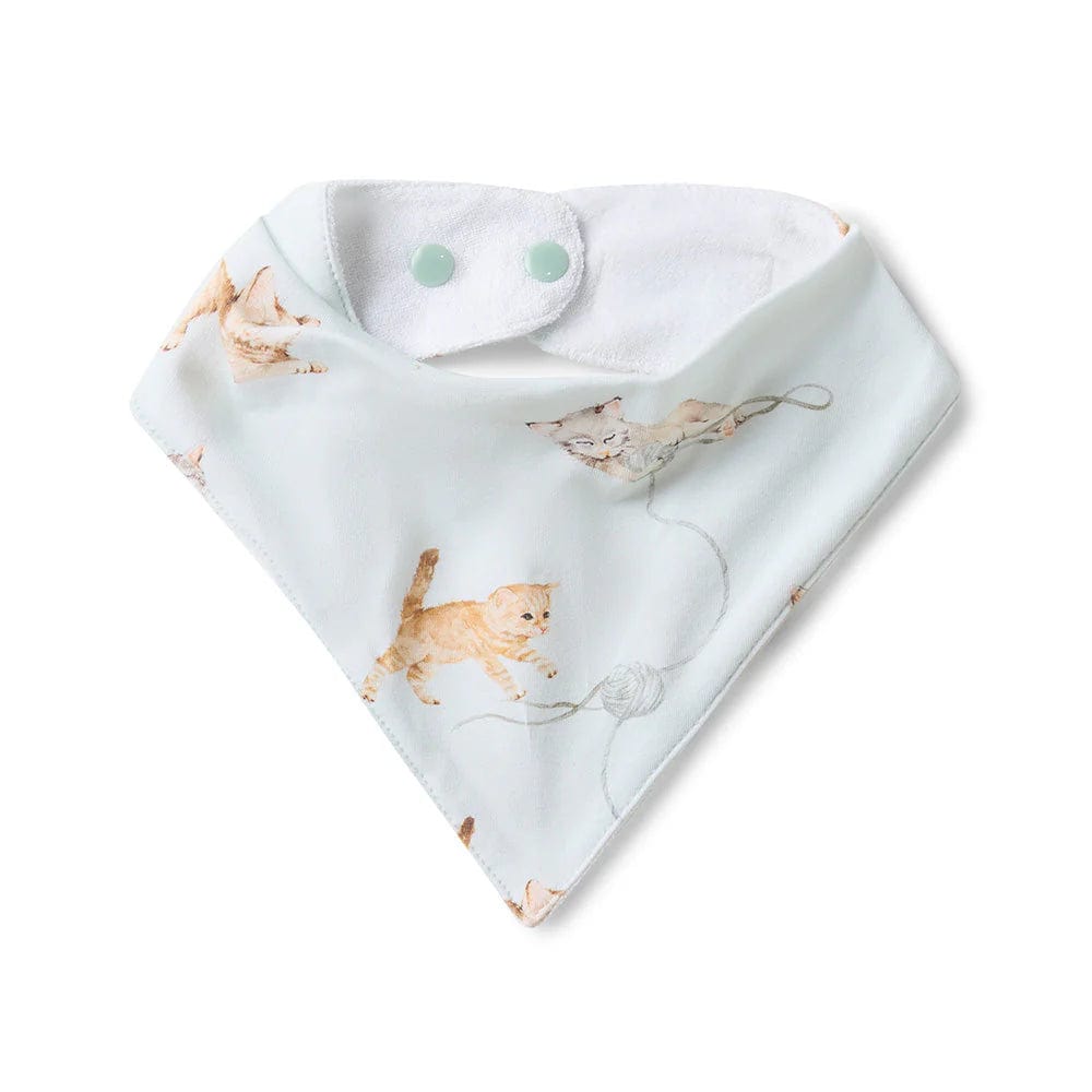 Snuggle Hunny Kids Accessory Bib Kittens Organic Dribble Bib