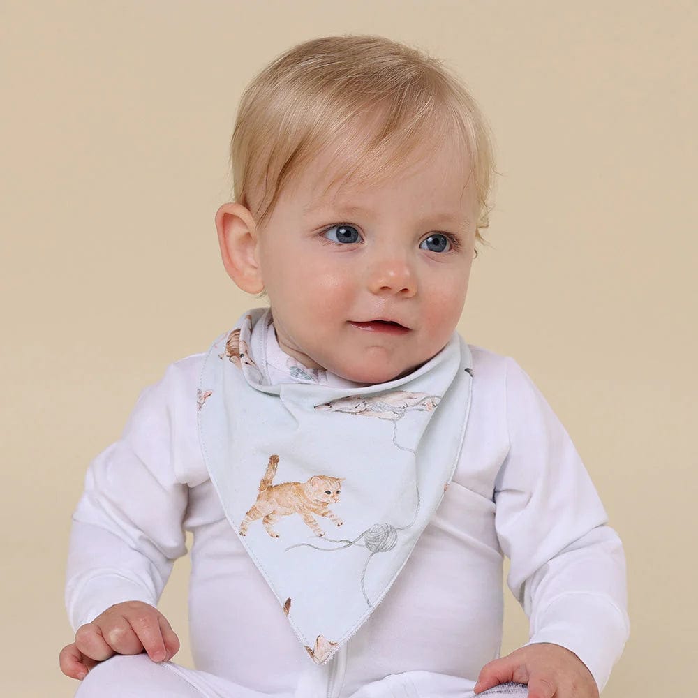 Snuggle Hunny Kids Accessory Bib Kittens Organic Dribble Bib