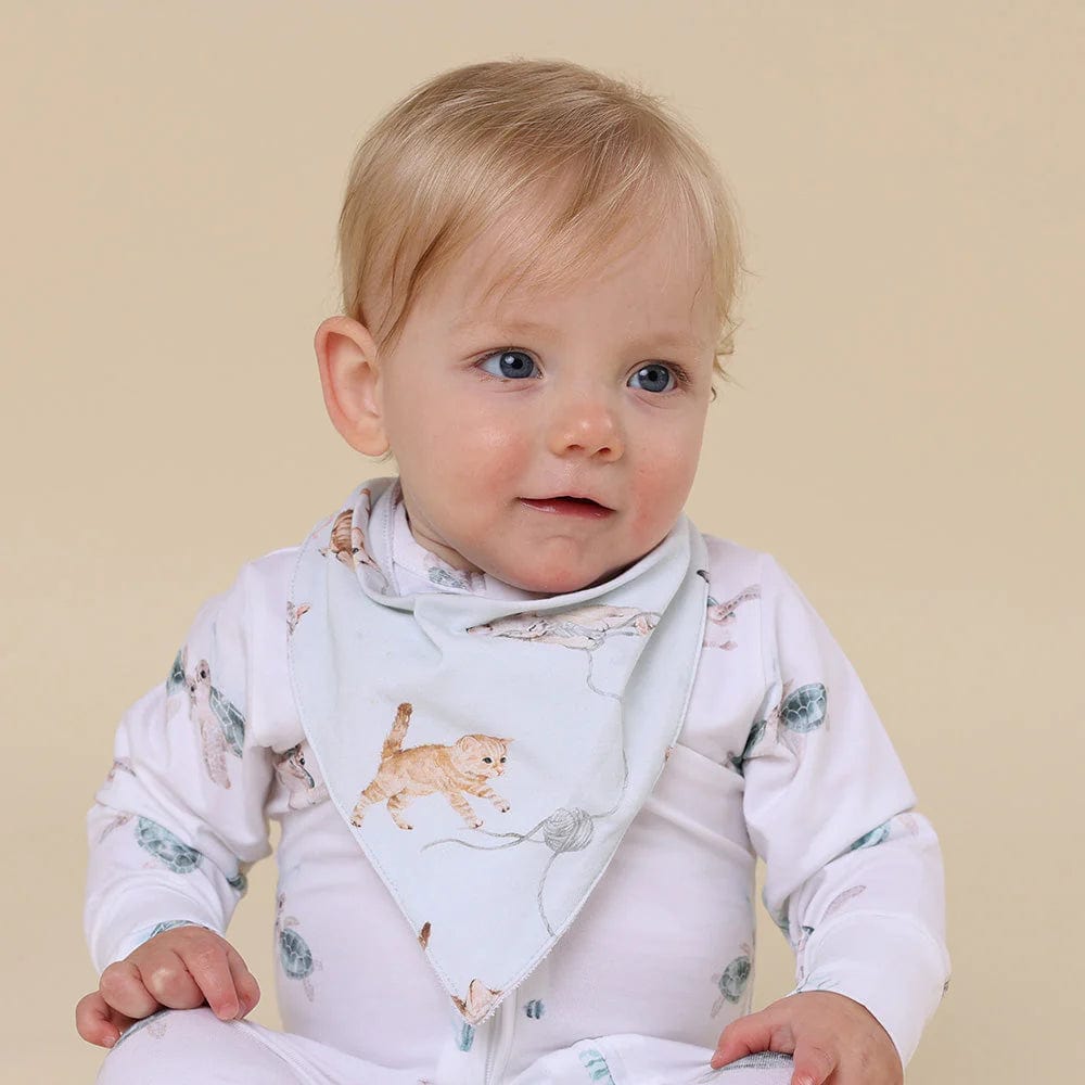 Snuggle Hunny Kids Accessory Bib Kittens Organic Dribble Bib