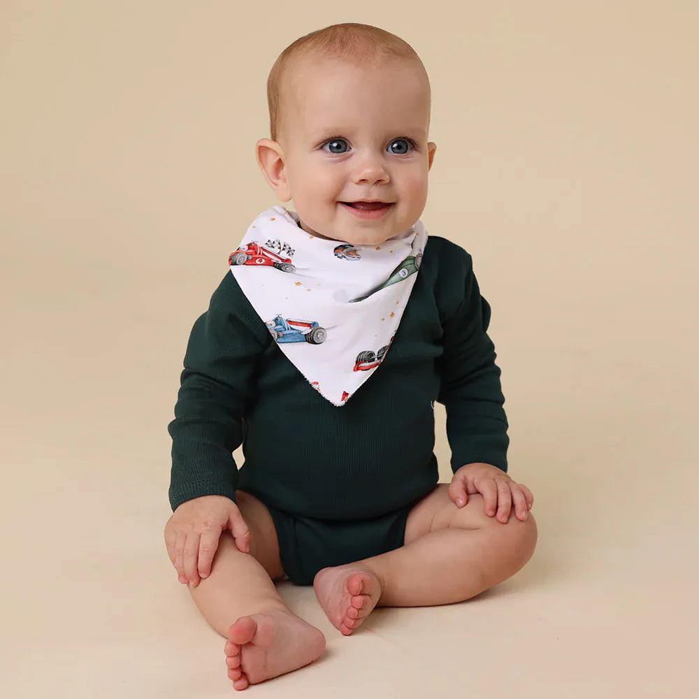 Snuggle Hunny Kids Accessory Bib Little Racers Organic Dribble Bib