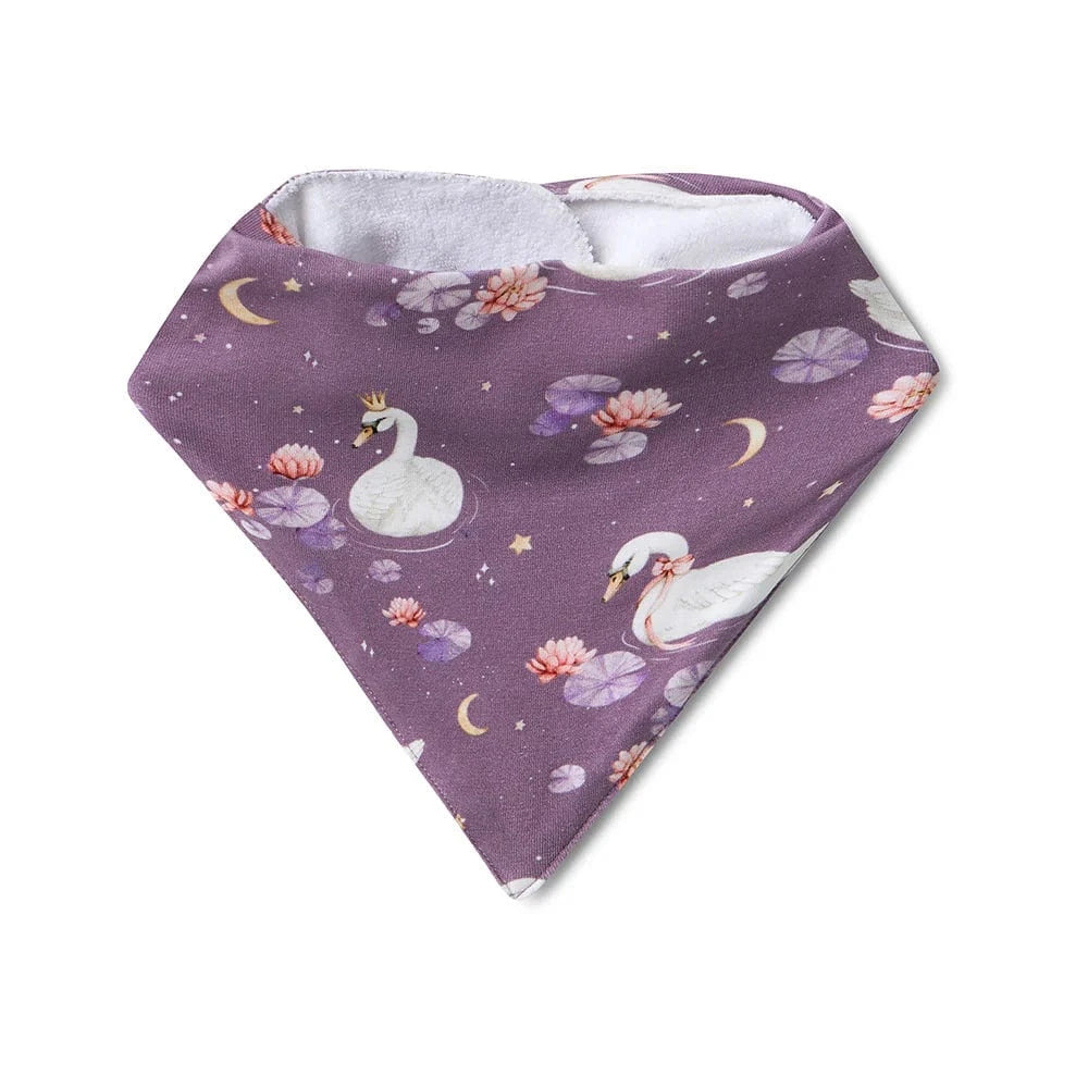 Snuggle Hunny Kids Accessory Bib Midnight Swan Organic Dribble Bib