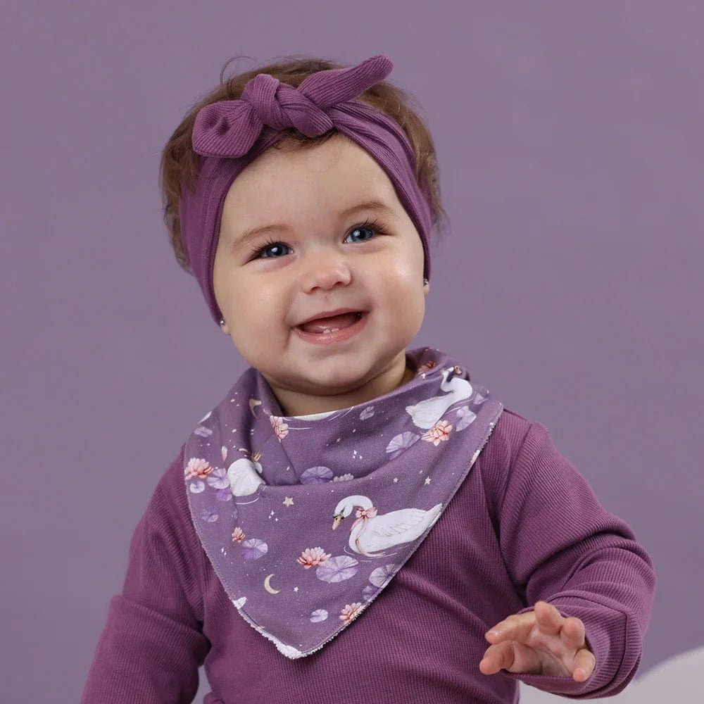 Snuggle Hunny Kids Accessory Bib Midnight Swan Organic Dribble Bib