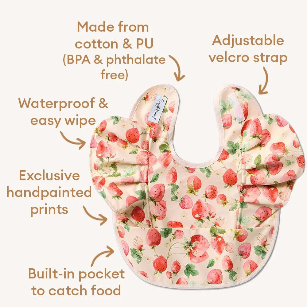 Snuggle Hunny Kids Accessory Bib Strawberry Frill Snuggle Bib