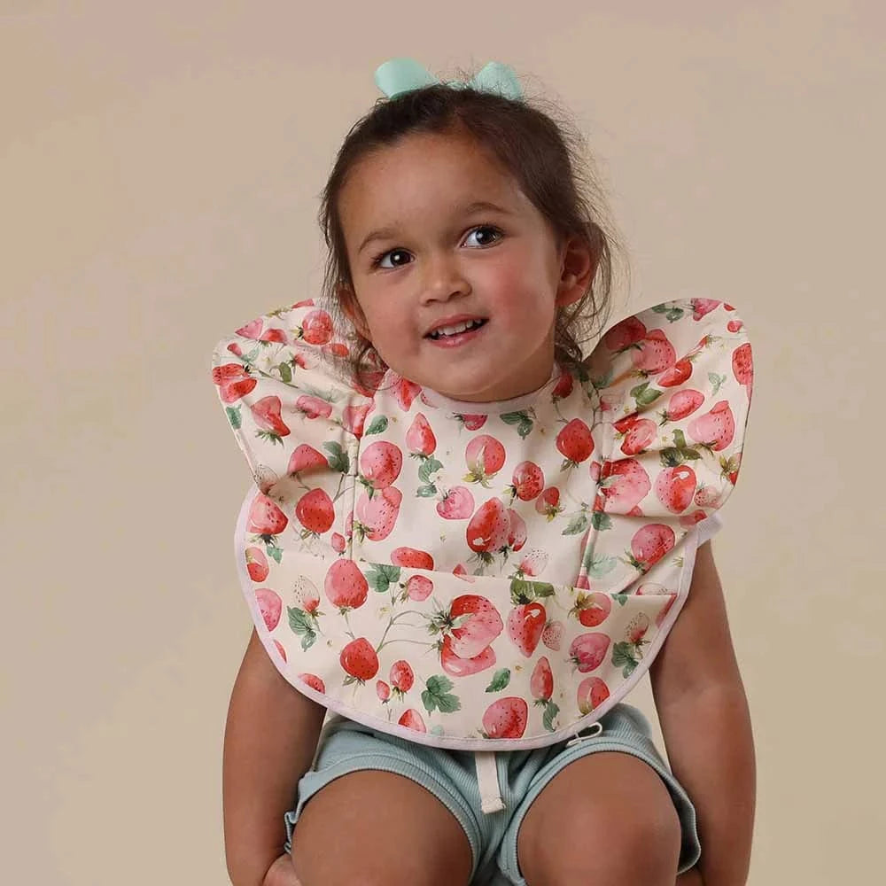 Snuggle Hunny Kids Accessory Bib Strawberry Frill Snuggle Bib