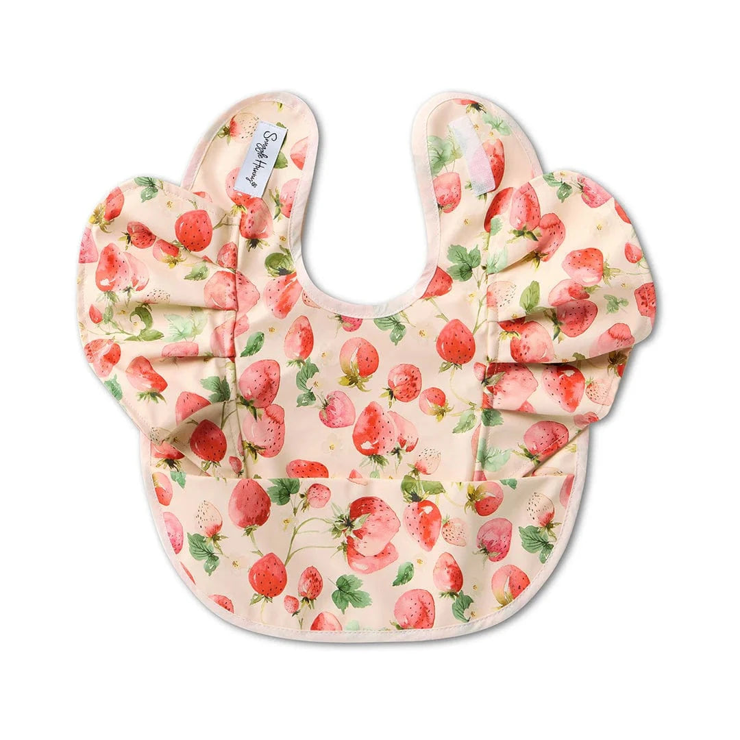 Snuggle Hunny Kids Accessory Bib Strawberry Frill Snuggle Bib