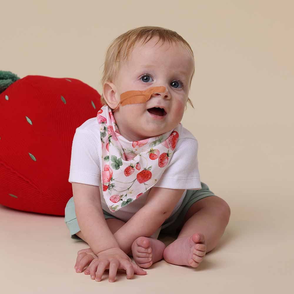 Snuggle Hunny Kids Accessory Bib Strawberry Organic Dribble Bib