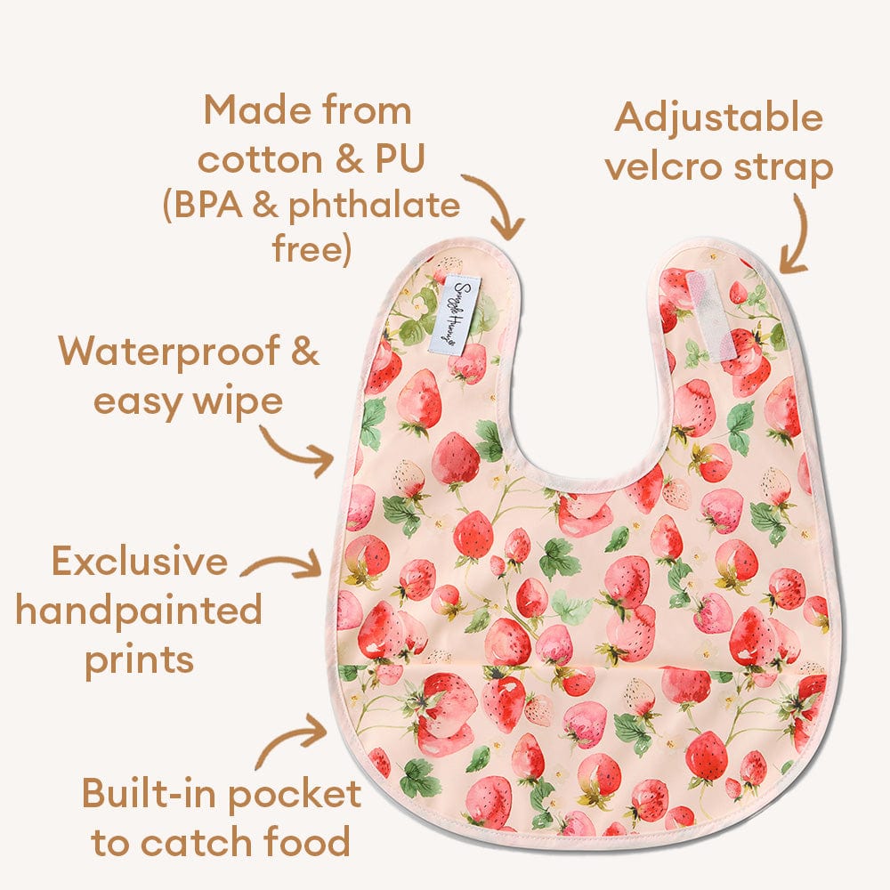 Snuggle Hunny Kids Accessory Bib Strawberry Snuggle Bib