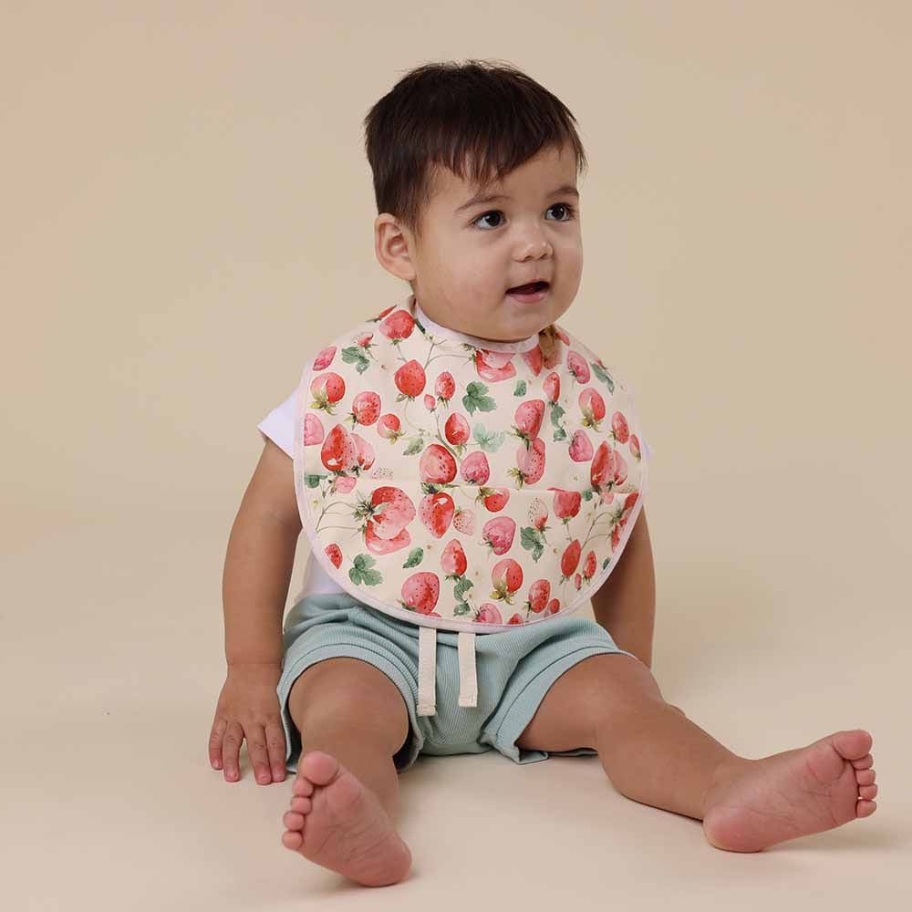 Snuggle Hunny Kids Accessory Bib Strawberry Snuggle Bib