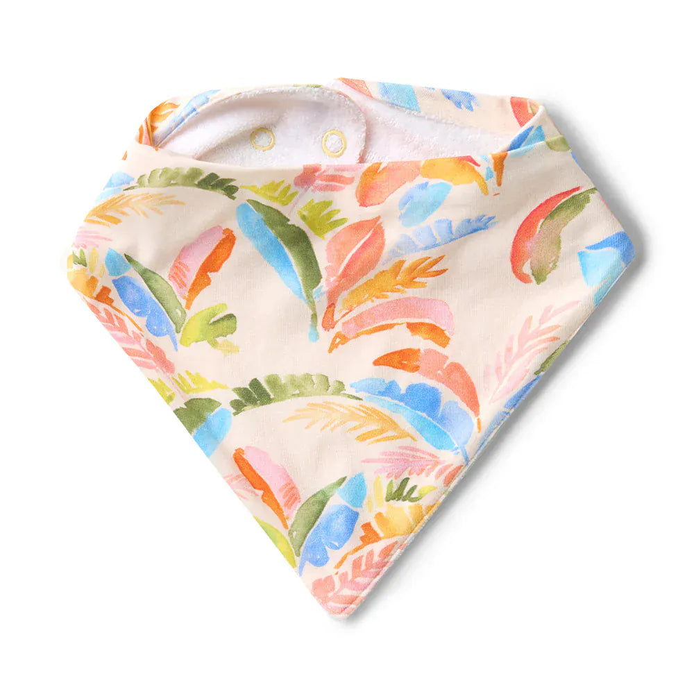 Snuggle Hunny Kids Accessory Bib Summer Palm Organic Dribble Bib