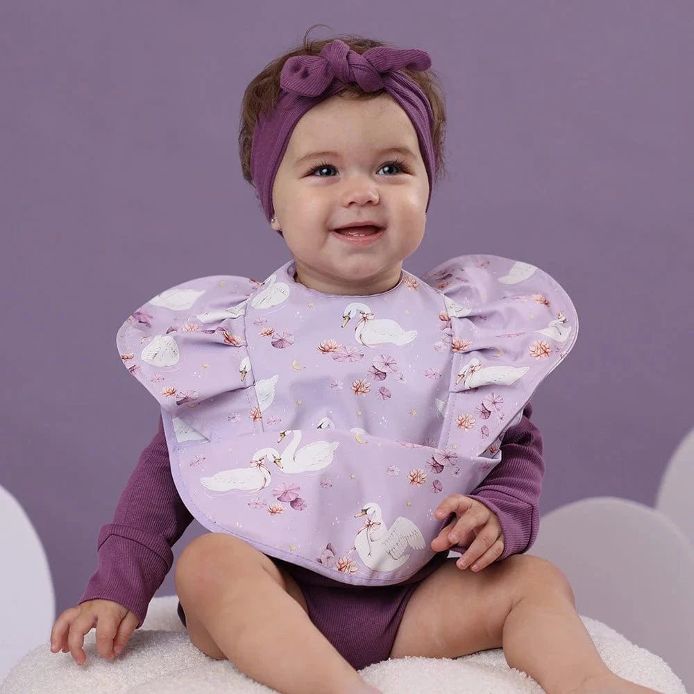 Snuggle Hunny Kids Accessory Bib Swan Lake Frill Snuggle Bib