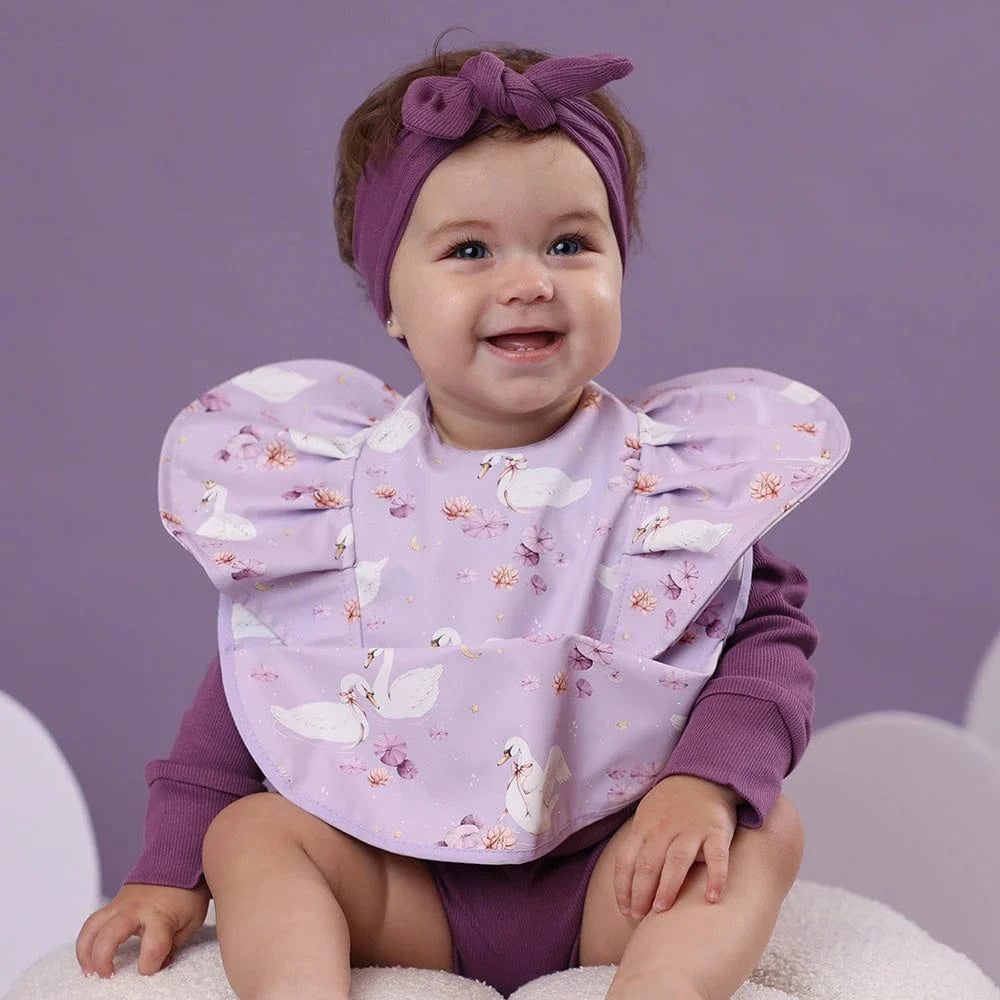 Snuggle Hunny Kids Accessory Bib Swan Lake Frill Snuggle Bib