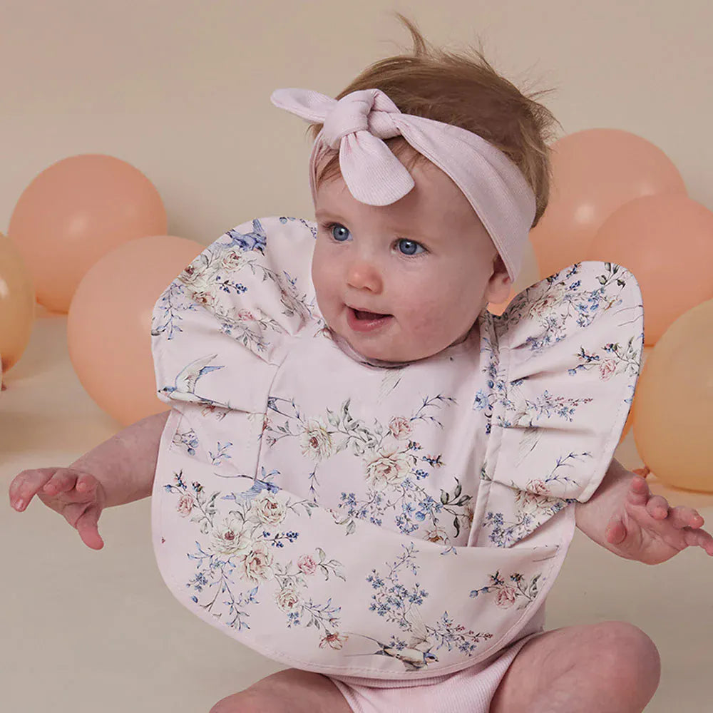 Snuggle Hunny Kids Accessory Bib Sweet Swallows Frill Snuggle Bib