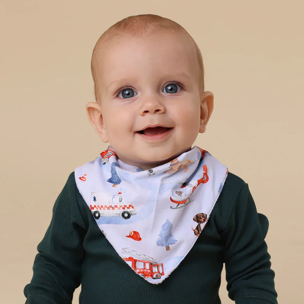 Snuggle Hunny Kids Accessory Bib To The Rescue Organic Dribble Bib