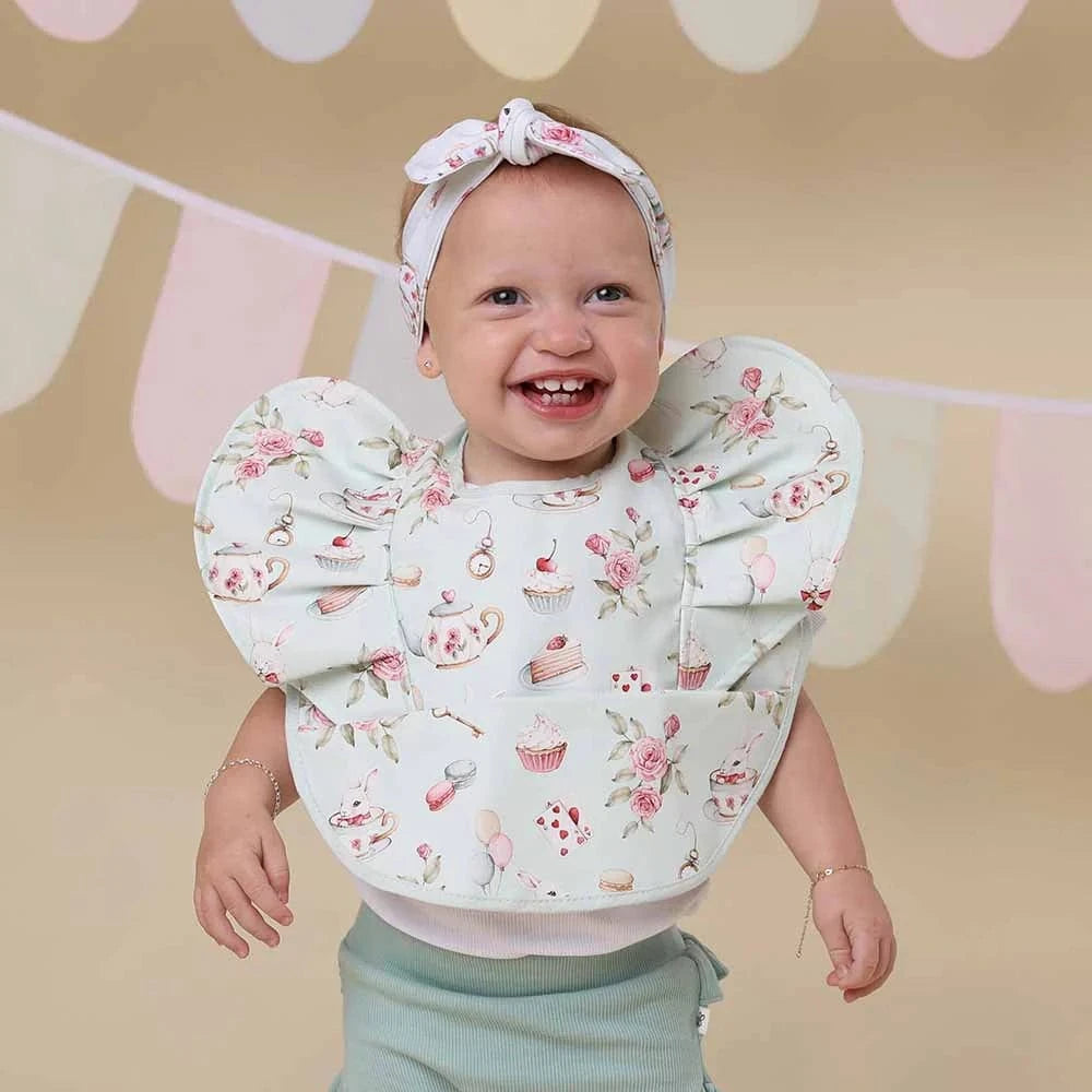 Snuggle Hunny Kids Accessory Bib White Rabbit Frill Snuggle Bib