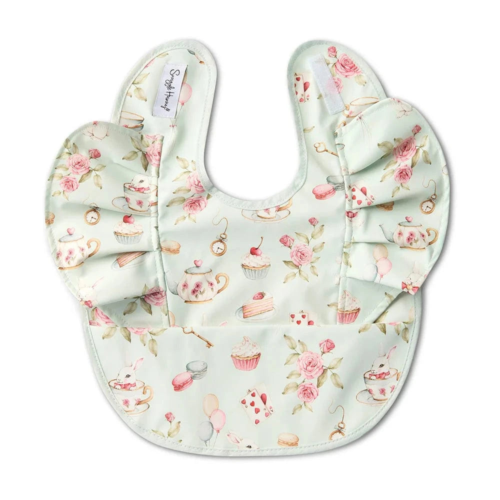 Snuggle Hunny Kids Accessory Bib White Rabbit Frill Snuggle Bib
