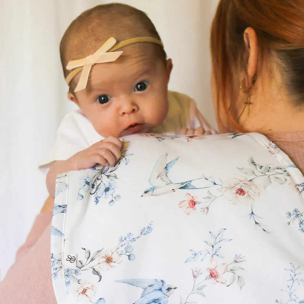 Sweet Swallows Organic Cotton Burp Cloth - Parnell Baby Boutique