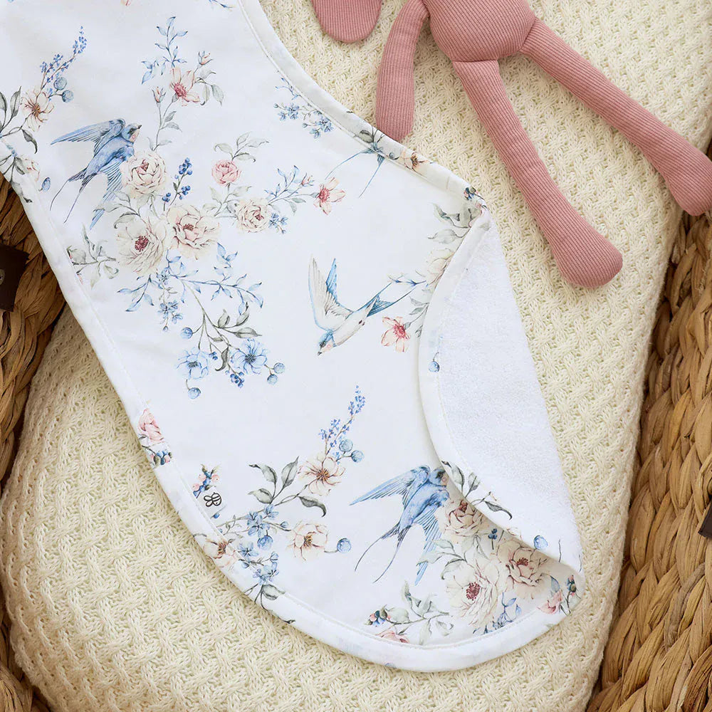 Sweet Swallows Organic Cotton Burp Cloth - Parnell Baby Boutique
