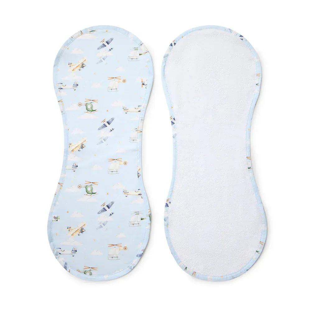 Snuggle Hunny Kids Accessory Feeding Taking Flight Organic Cotton Burp Cloth