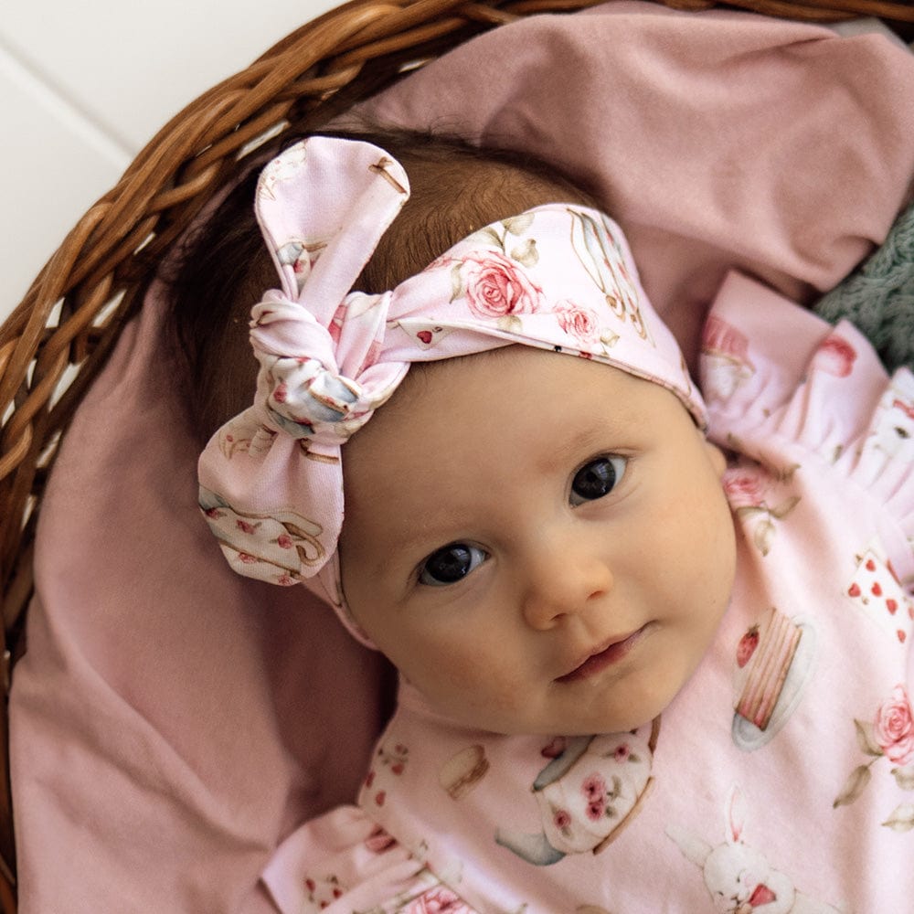 Snuggle Hunny Kids Accessory Hair Alice's Tea Party Organic Topknot