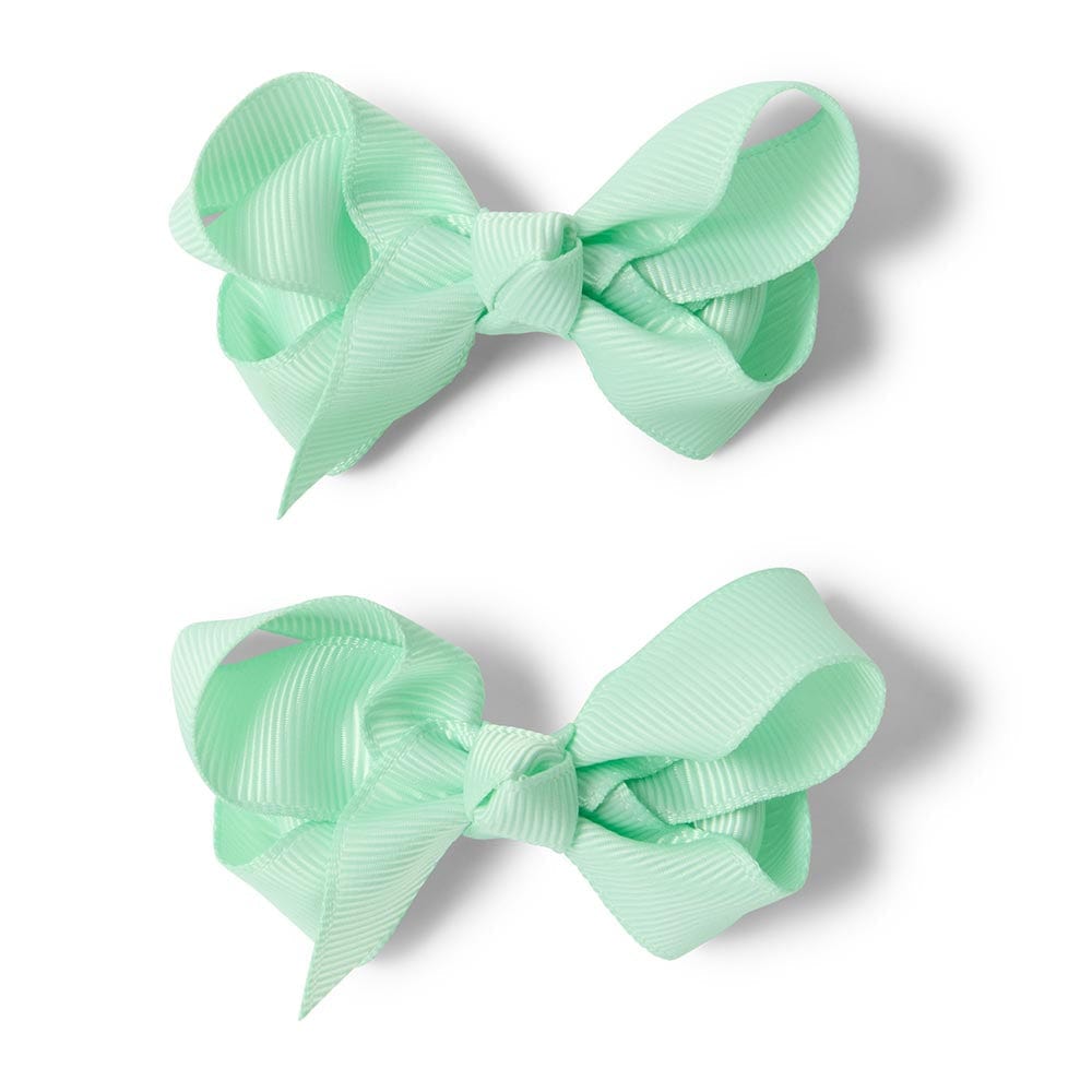 Snuggle Hunny Kids Accessory Hair Baby Green New Snuggle Hunny Piggy Tail Bow Clips