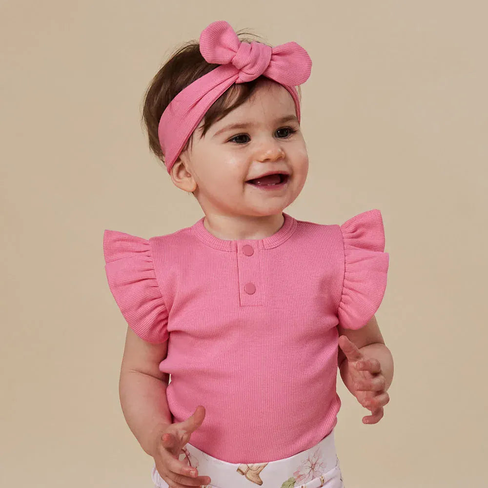 Snuggle Hunny Kids Accessory Hair Candy Ribbed Organic Topknot