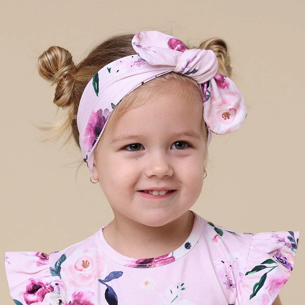 Snuggle Hunny Kids Accessory Hair Floral Kiss Organic Topknot