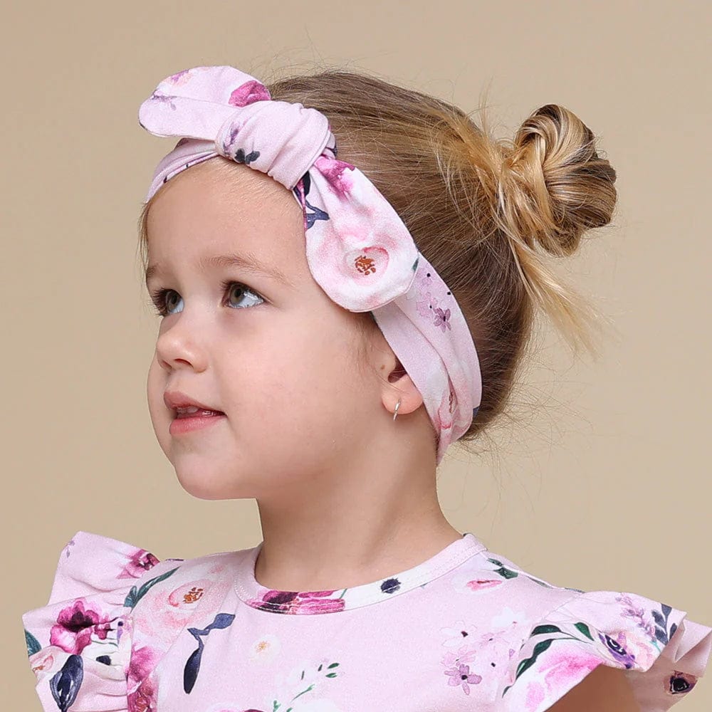 Snuggle Hunny Kids Accessory Hair Floral Kiss Organic Topknot