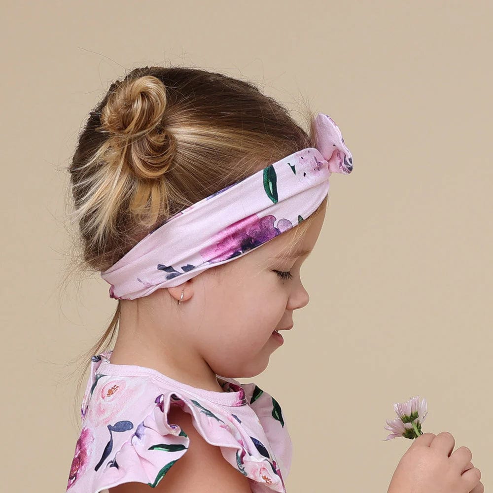 Snuggle Hunny Kids Accessory Hair Floral Kiss Organic Topknot