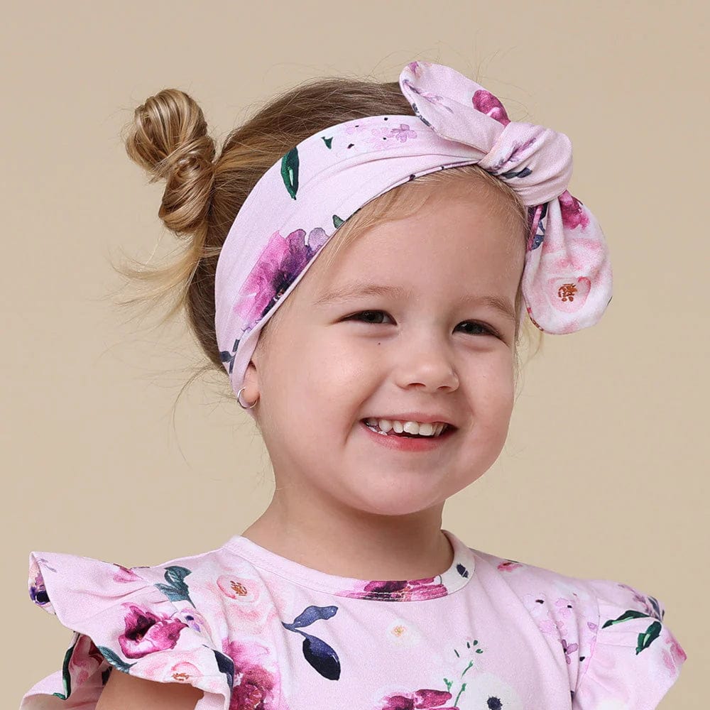 Snuggle Hunny Kids Accessory Hair Floral Kiss Organic Topknot